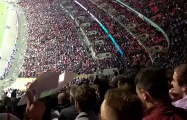 Fan Throws PAPER AIRPLANE During Match and HITS (Football/Soccer Match England – Peru)